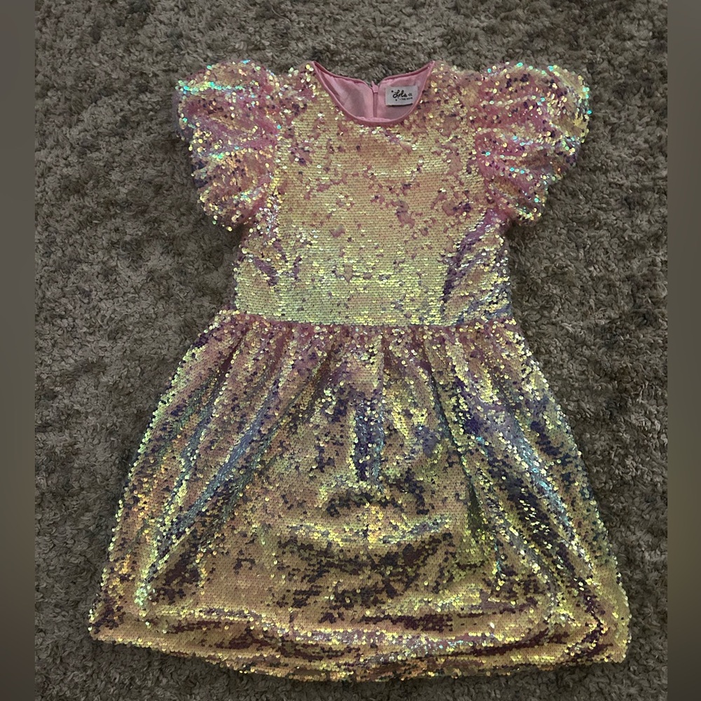 LOLA & THE BOYS SEQUIN DRESS